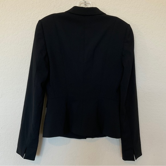 Hugo Boss RARE Jaru Italian Stretch Wool Blazer Black Tailored Tapered EUC US 6 - Picture 9 of 16